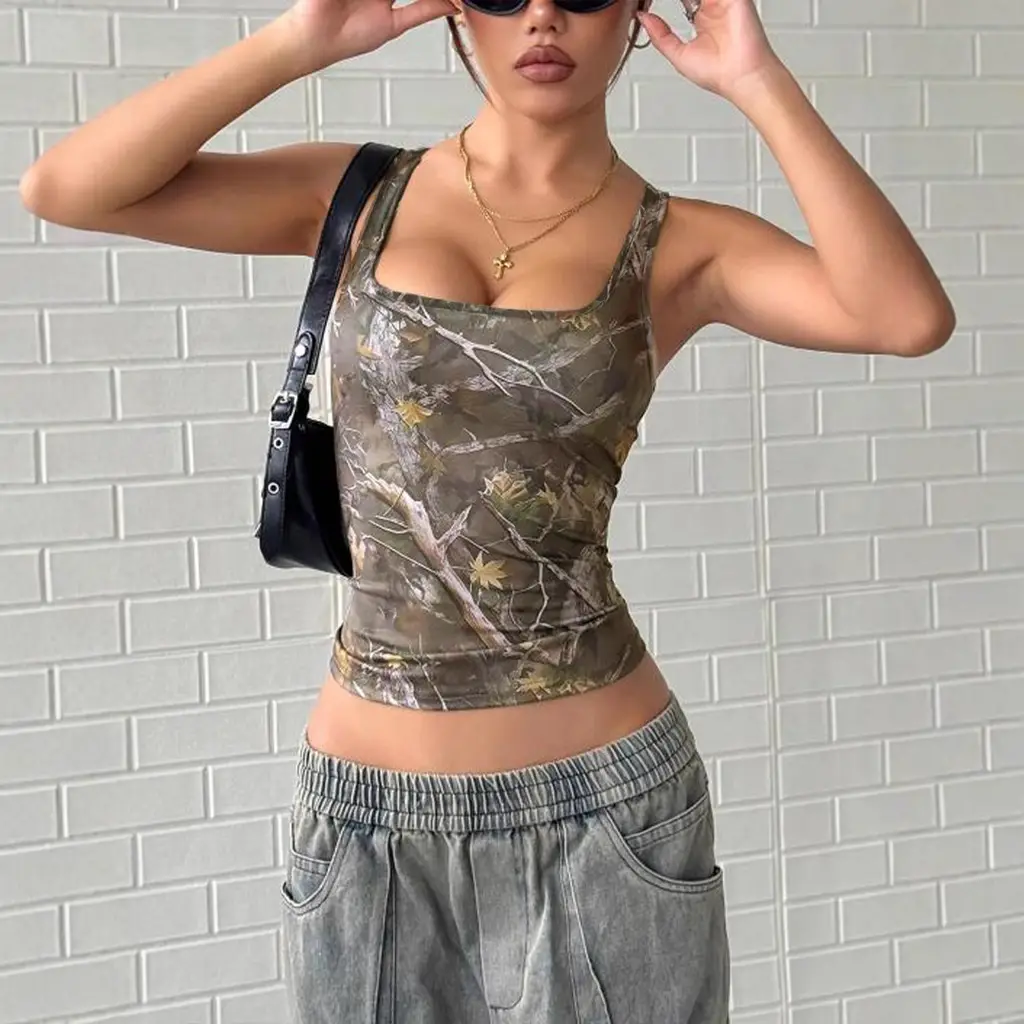 Retro Crew Neck Sleeveless Vest For Women - Color