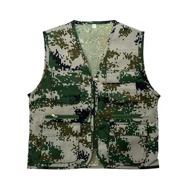 Multi pocket Vest Volunteer Work Clothes Activity Light Army Green - Shop at LoveMi