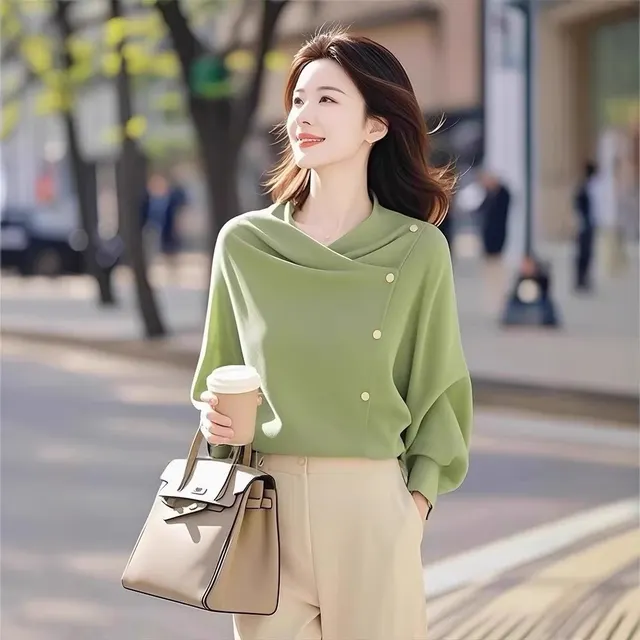 Autumn New Fashionable Sweater Top For Women Grass Green - Shop at LoveMi