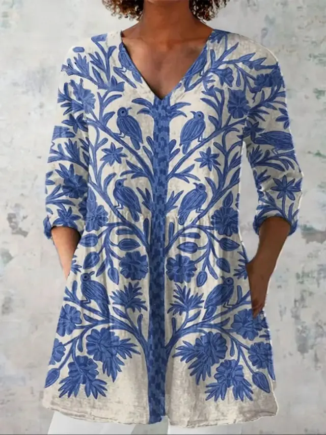 Female Creative Fish Pattern Vacation Style Dress 5Style - Shop at LoveMi