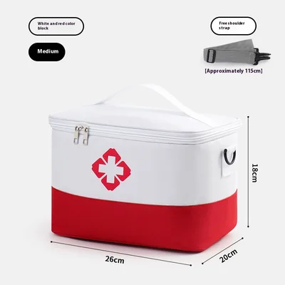 First Aid Herb Portable Travel Medical Storage Bag Red And White - Shop at LoveMi
