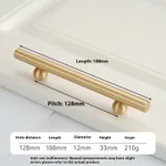 128 Hole Spacing Brushed Gold
