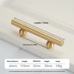 64 Hole Spacing Brushed Gold