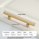96 Hole Spacing Brushed Gold
