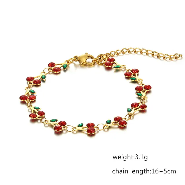 Vintage Bohemian Style Painted Dripping Oil Geometric Bracelet Necklace Alloy Ornament Red - Shop at LoveMi
