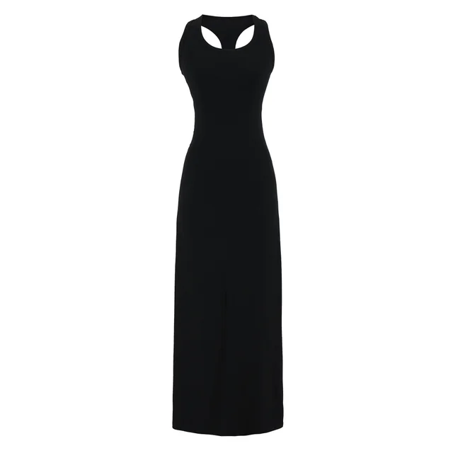 Pure Desire Sexy Wear V neck Slim fit I shape Vest Dress Black - Shop at LoveMi