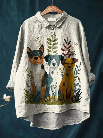 Women's Animal Retro Printed Shirt 25 Nk5Lkcs 9 2Xl - Shop at LoveMi