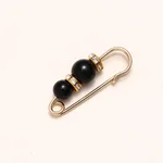 3.8 Black Beads Gold Diamand