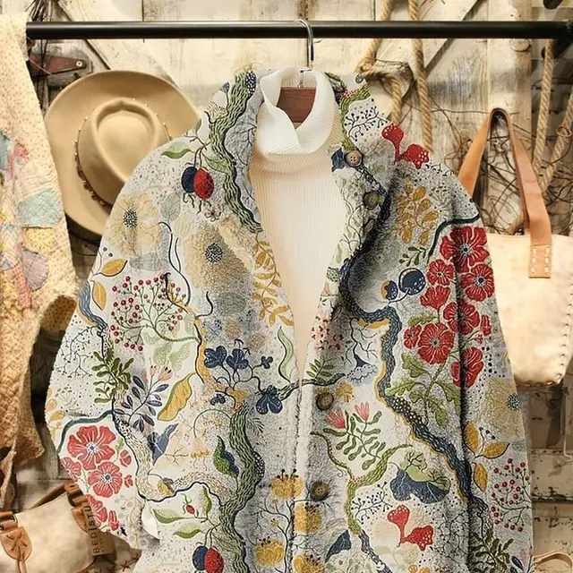 3D Pattern Flannel Coat Winter Women's Clothing Style 4 - Shop at LoveMi