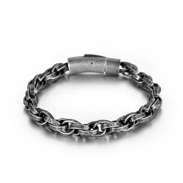 Vintage Distressed Men's Titanium Steel Bracelet Retro Color - Shop at LoveMi