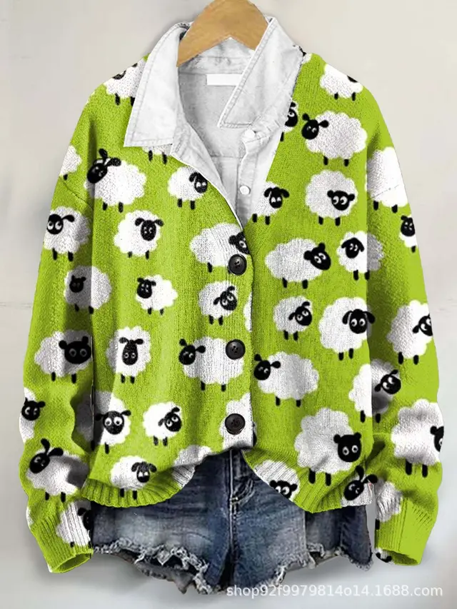 3D Flower Pattern Printing Autumn And Winter Casual Long Sleeve Coat Style 3 - Shop at LoveMi