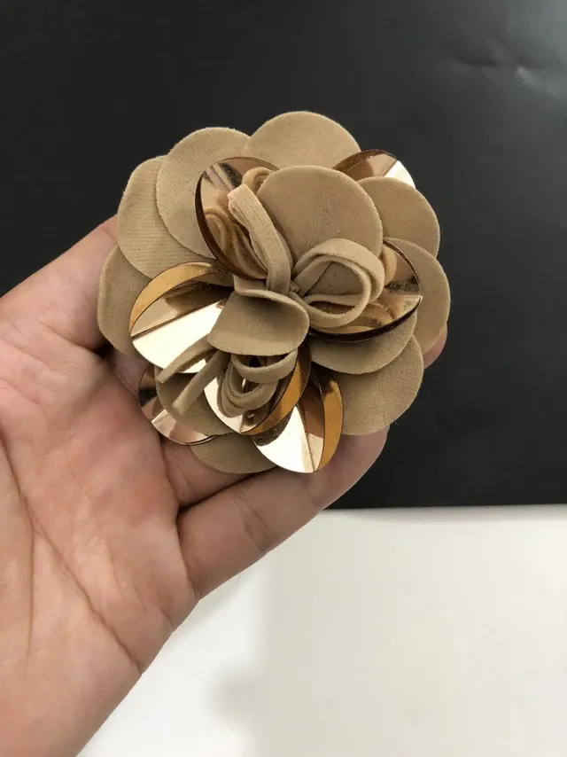 Fine Flannel Flowers Corsage Wrapped Flower Hair Clip Flower Handbag Pendant Brooch Apricot - Shop at LoveMi