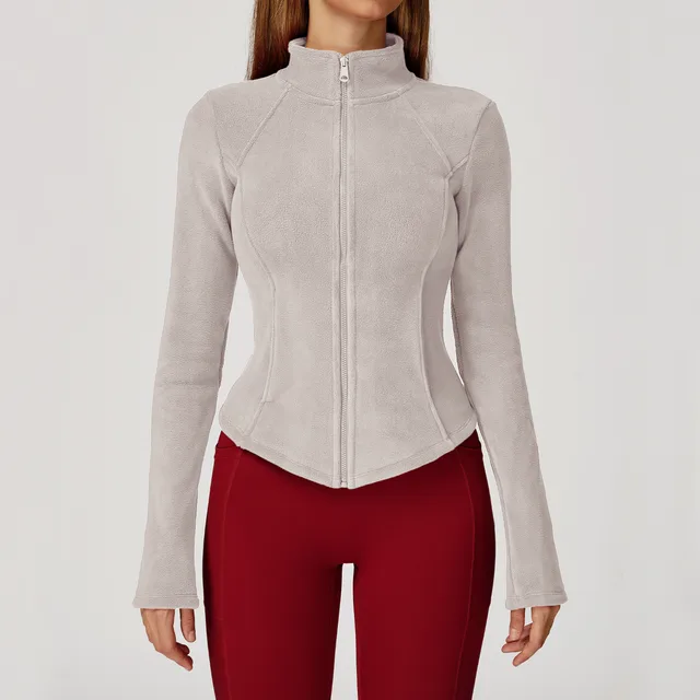 Autumn And Winter Fleece Jacket Cashmere High Sense Light Khaki - Shop at LoveMi