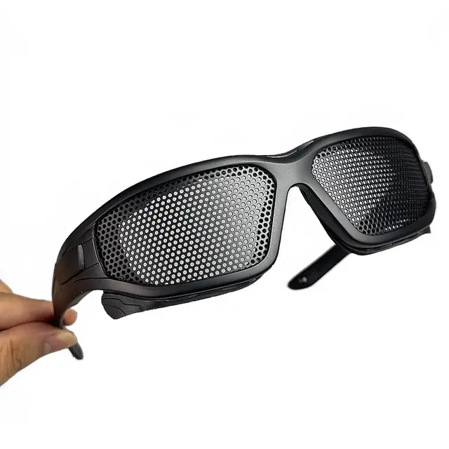 Metal Mesh Safety Goggles Impact Resistance Black - Shop at LoveMi