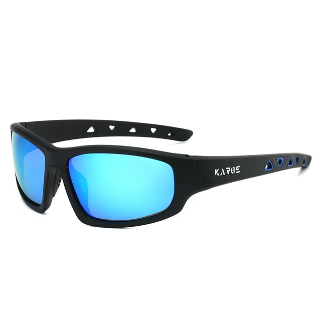 Fashion Outdoor UV proof Sports Polarized Sunglasses Black Frame Blue - Shop at LoveMi