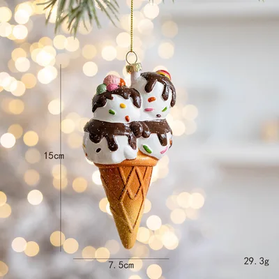 Creative Versatile New Christmas Decoration Tree Pendant Ice Cream Cone - Shop at LoveMi
