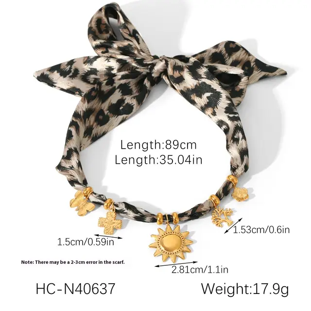 Leopard Ribbon Cross Bracelet For Women Hcn40637 - Shop at LoveMi