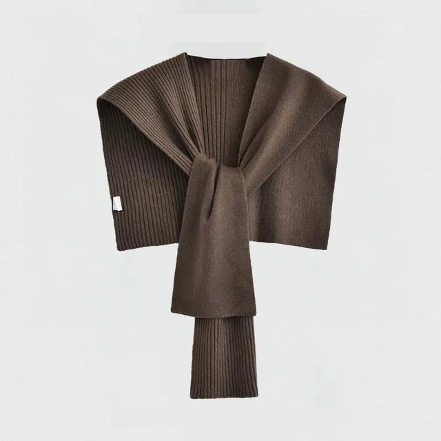 Thickened Air conditioned Room Shawl Outer Match Women's All match Neck Protection Brown - Shop at LoveMi