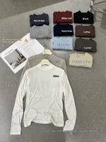 Half Turtleneck Wool Base Shirt Female 2 Solid Color Inner Wear - Fog Blue