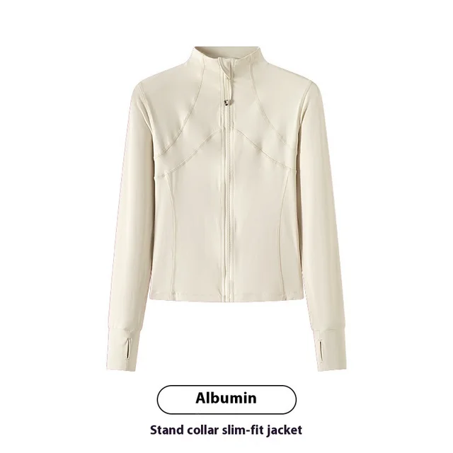 Sports Coat Workout Clothes Women's Long sleeved Top Running Albumin - Shop at LoveMi