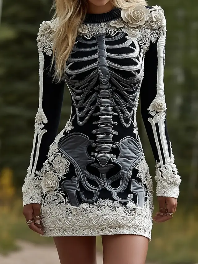 Women's Fashion 3D Digital Printing Hip Skirt Dz238370Lsxblack - Shop at LoveMi