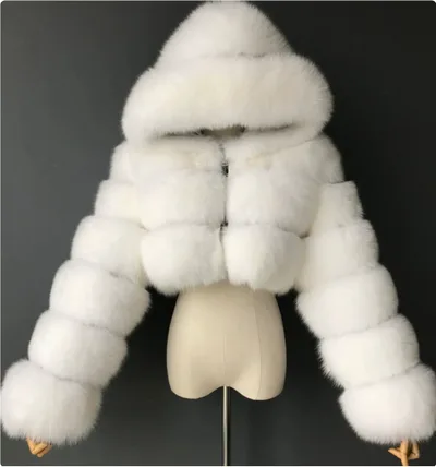 Imitation Fur Overcoat Coat European And American Fashion White - Shop at LoveMi