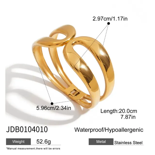 Stainless Steel Double layer Spring Open Bracelet Jdb0104010 - Shop at LoveMi