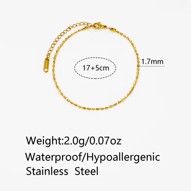 Stainless Steel Ornament Tassel Beaded Design Titanium Steel Jewelry Sl0080D Gold - Shop at LoveMi