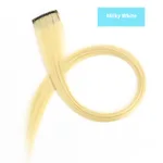 Color Hair Hanging Ear Dyed Wig Set Hair Extension Color Stripes Hot Color - Milky White