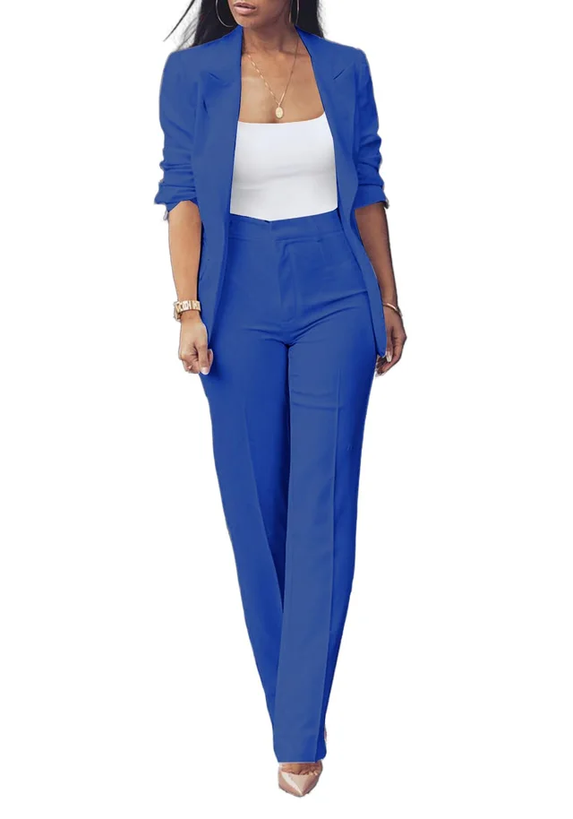 Pure Long Sleeveless Simple Draping Wide Leg Casual Suit G76Z83 - Shop at LoveMi