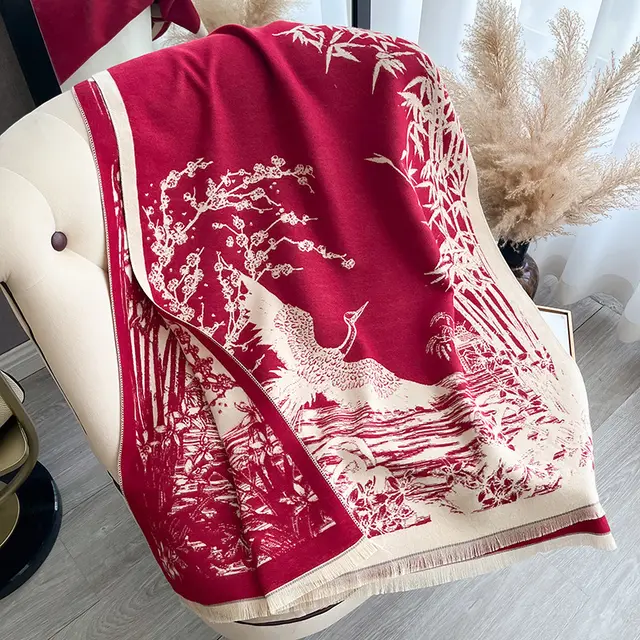 Women's All match Ink Color Scarf Shawl Red - Shop at LoveMi