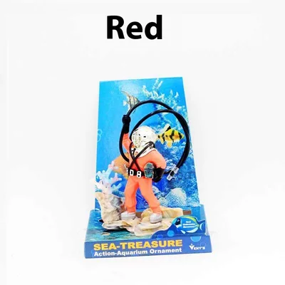 Haima Pneumatic Fish Tank Scenery Decoration Treasure Hunter Frog Man Aquarium Made Little Bronze Man - Shop at LoveMi