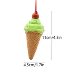 Christmas Ice Cream Pendant Decoration Scene Arrange Hangings Resin Crafts - Green