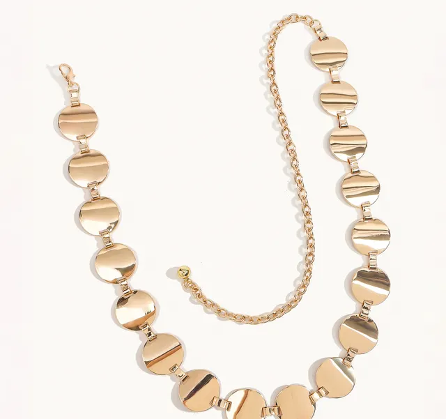 Small Round Slice Waist Chain With Skirt Pants Chain Gold - Shop at LoveMi