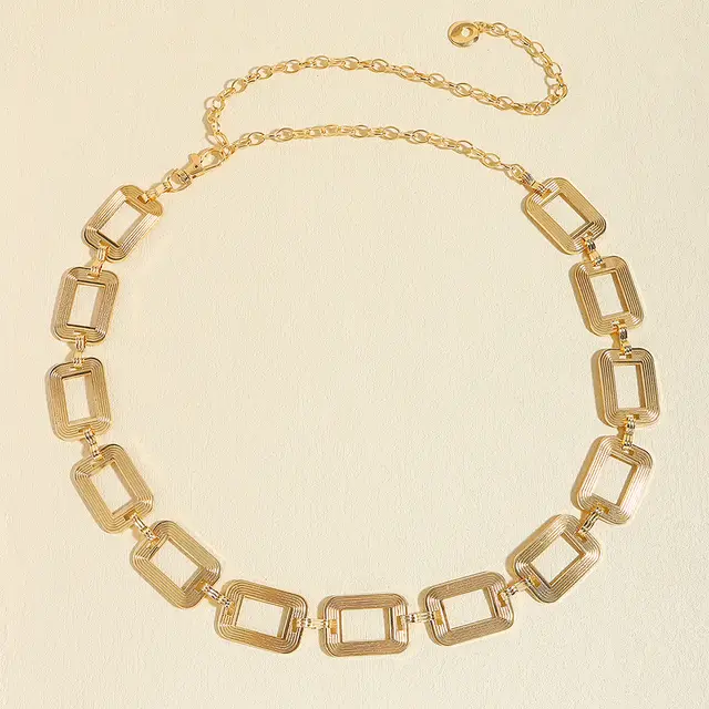 High grade Metal Women's Hip Hop Style Decorative Waist Chain Gold - Shop at LoveMi