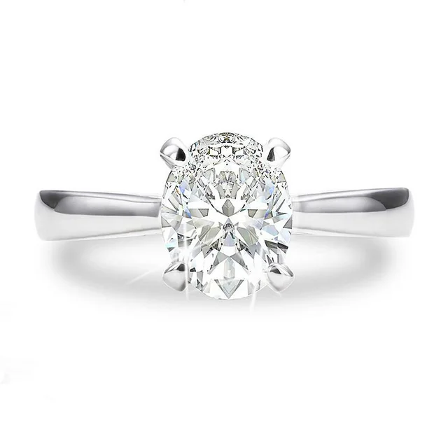 Classic Four claw D color Oval Big Diamond Moissanite Meidu No 7 - Shop at LoveMi