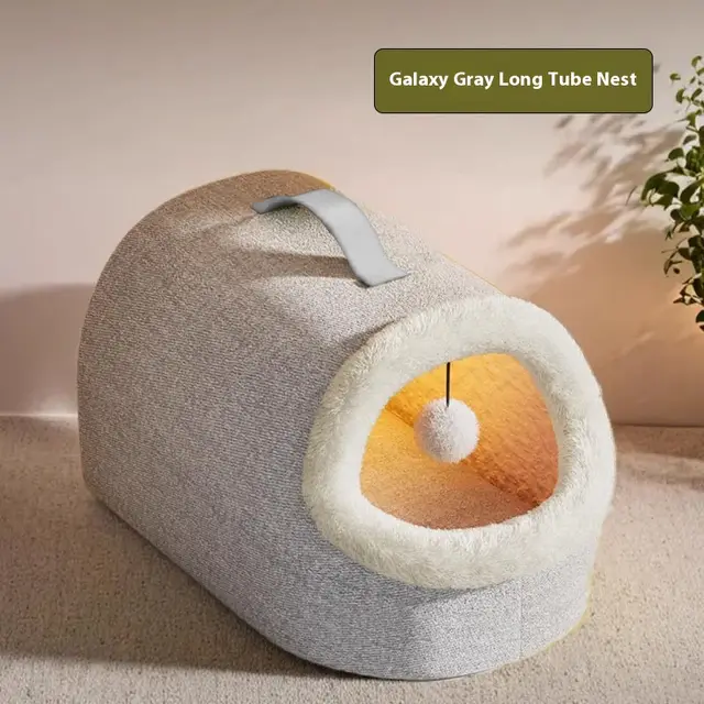 Winter Warm Closed Cat Nest Star River Grey - Shop at LoveMi