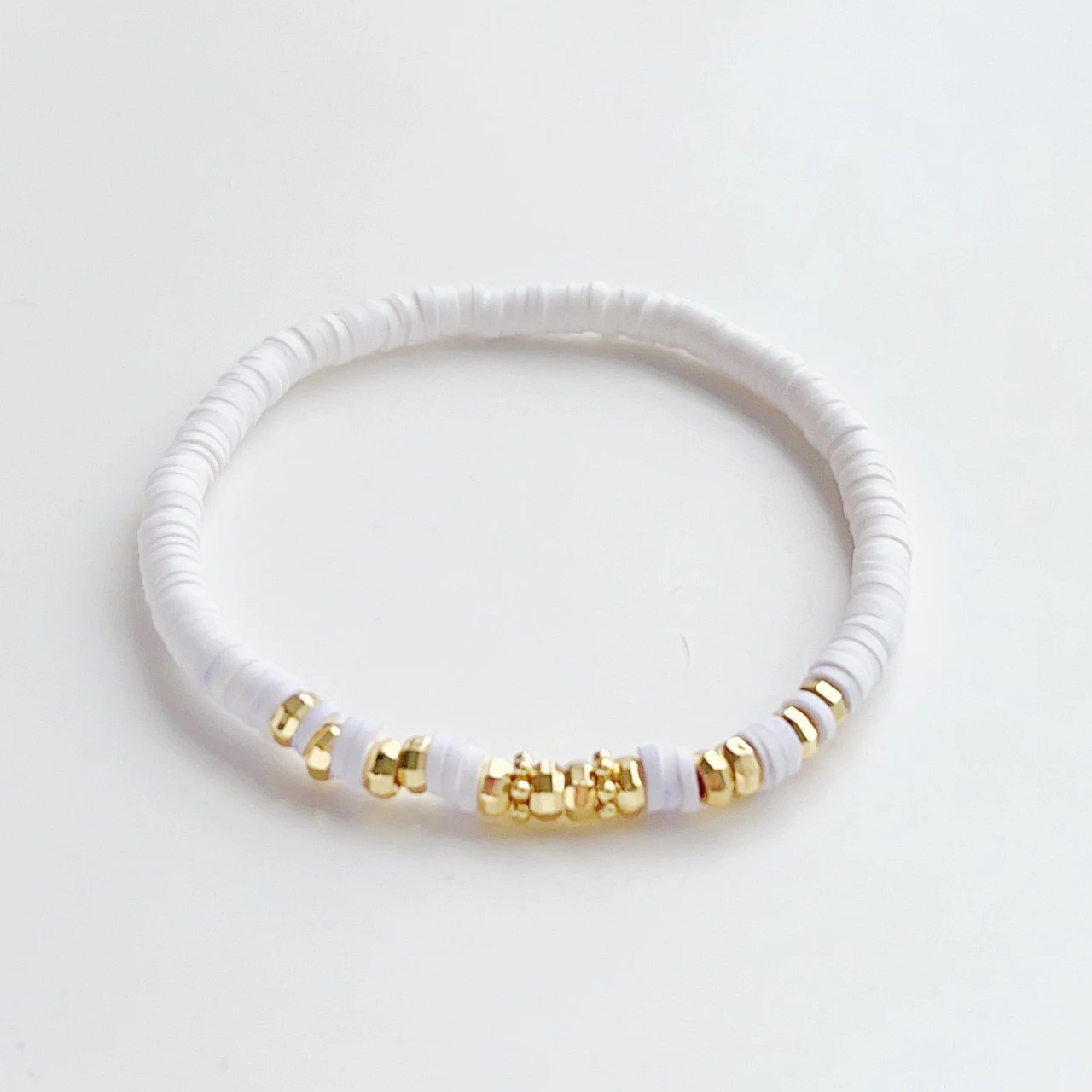 Holiday Beach Style Bracelet Female Colour Polymer Clay Beaded Elastic String Bracelet - Rts230001A