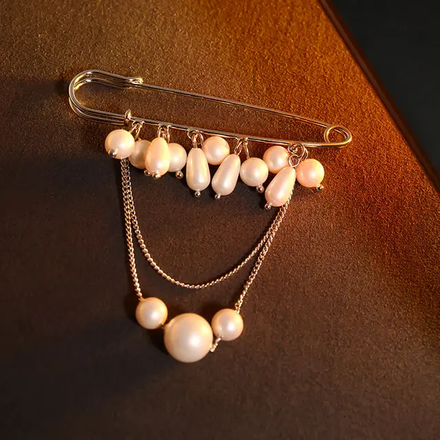 Brooch Korean New Fashion High Sense Ins Style Niche Pearl Tassel - Shop at LoveMi