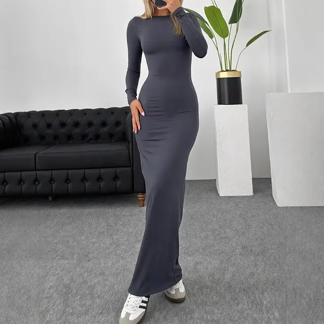 Sheath Dress Women's Clothing Gray Blue - Shop at LoveMi