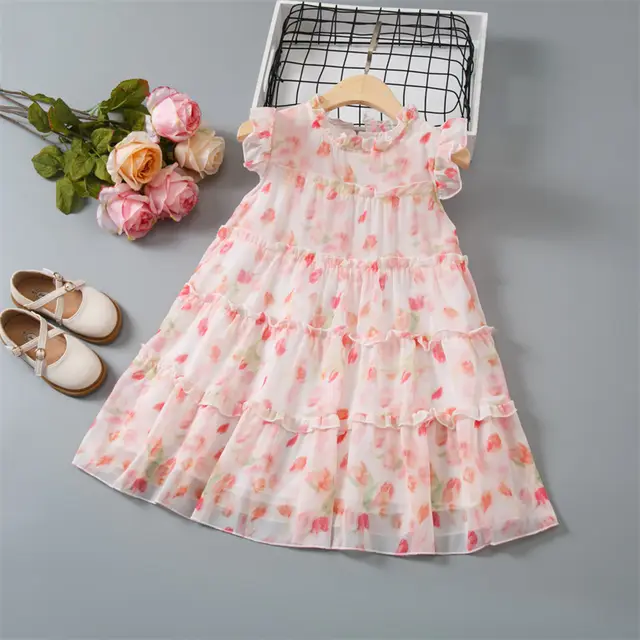 Floral Princess Skirt Fairy Temperamental Student Pink - Shop at LoveMi