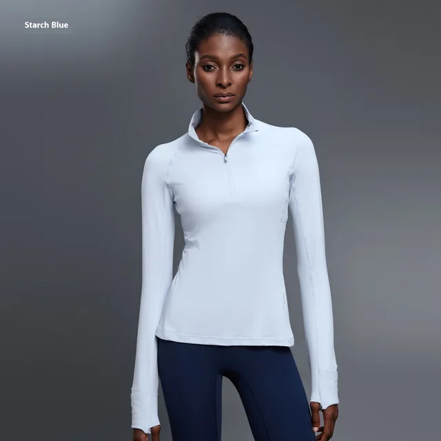 Women's Fashion Slim Fit Slimming Workout Top Starch Blue - Shop at LoveMi