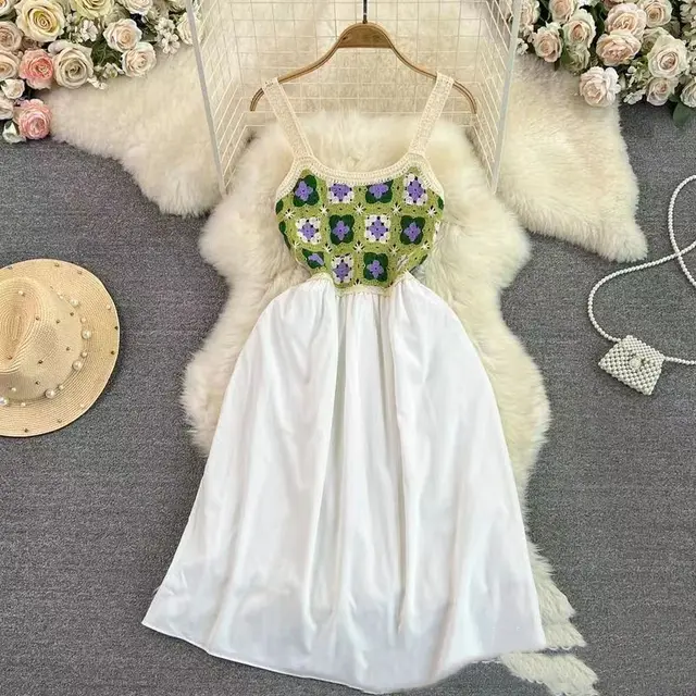 Retro Waist controlled Slimming A Line Suspender Midi Dress Green - Shop at LoveMi