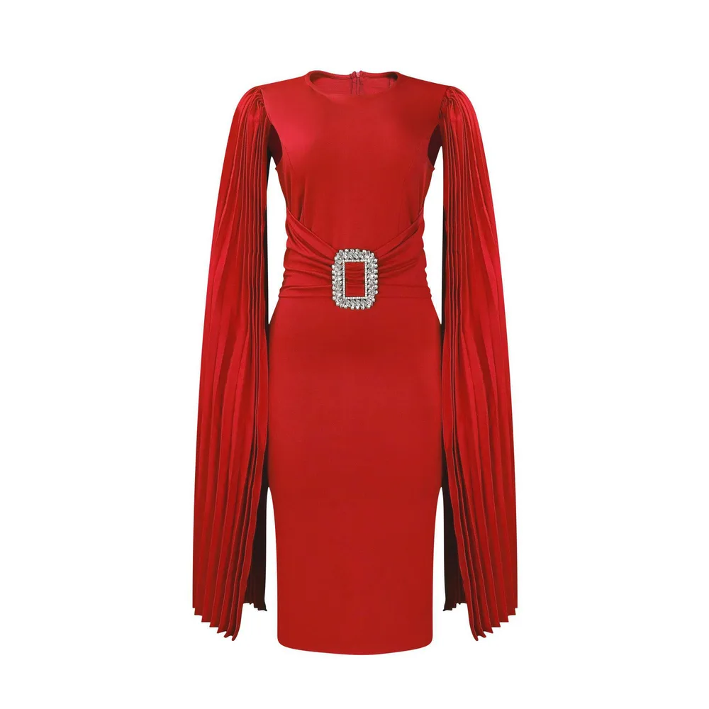 Solid Color Sheath Plus Size Dress Wine Red - Shop at LoveMi