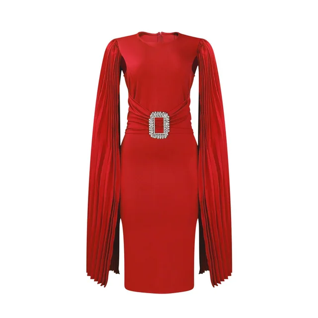 Solid Color Sheath Plus Size Dress Wine Red - Shop at LoveMi