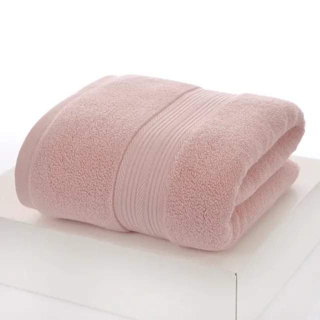 Plain Cotton Bath Towel Light Pink - Shop at LoveMi
