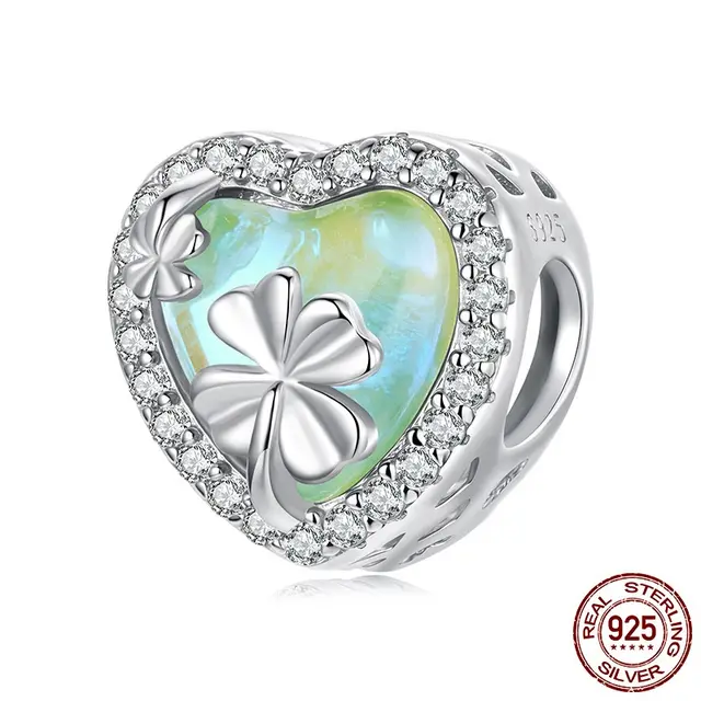 Love Clover S925 Silver Bead Diy Ornament Accessories Bsc1144 - Shop at LoveMi
