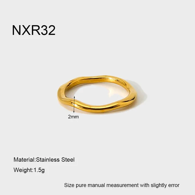 Women's Simple All match Irregular Wave Ring Nxr32 - Shop at LoveMi