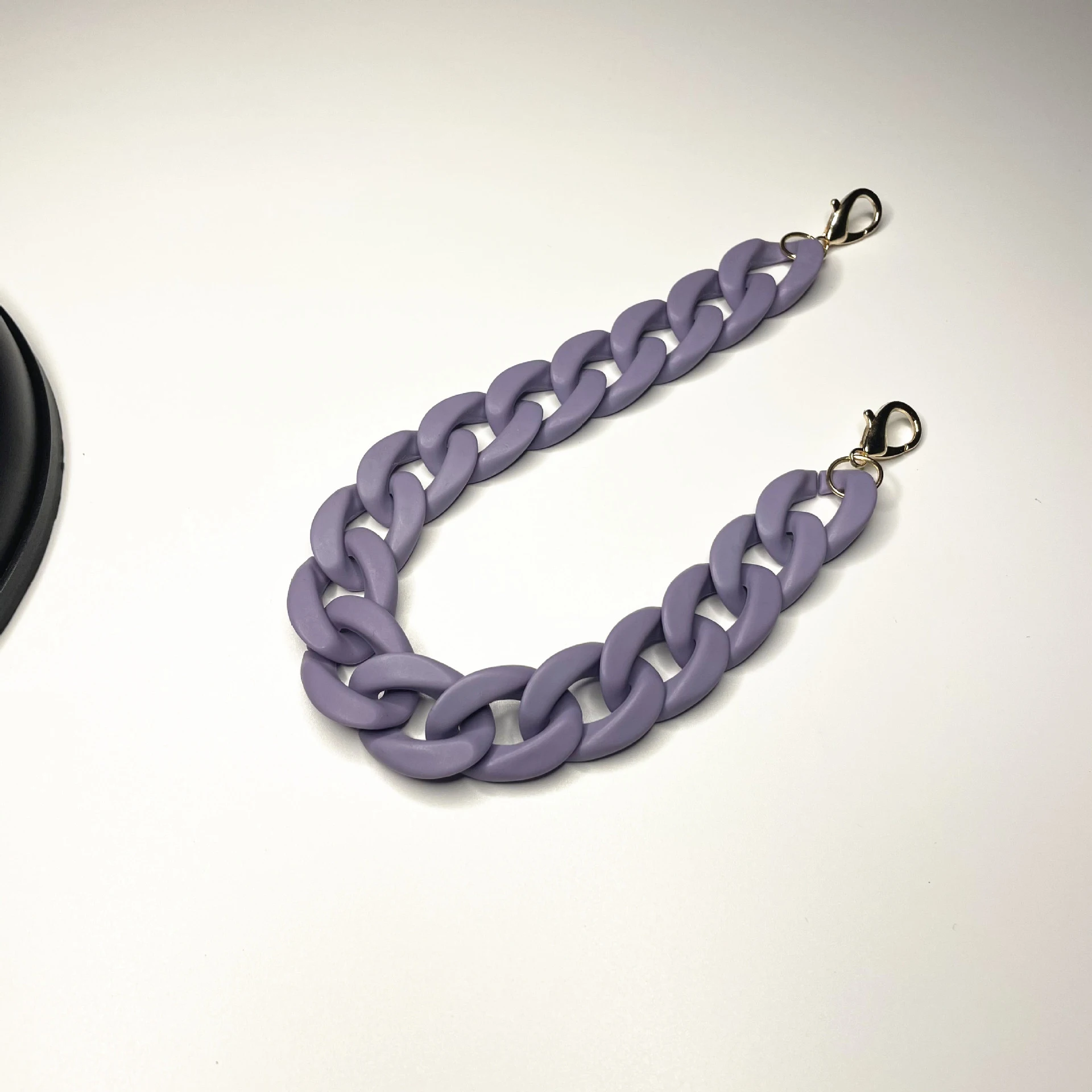 European And American Matte Acrylic Bag Chain - Matte Purple