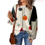 3D Digital Printing Pattern Shading Fashion Trend Round Neck Sweater - Type B-3Xl
